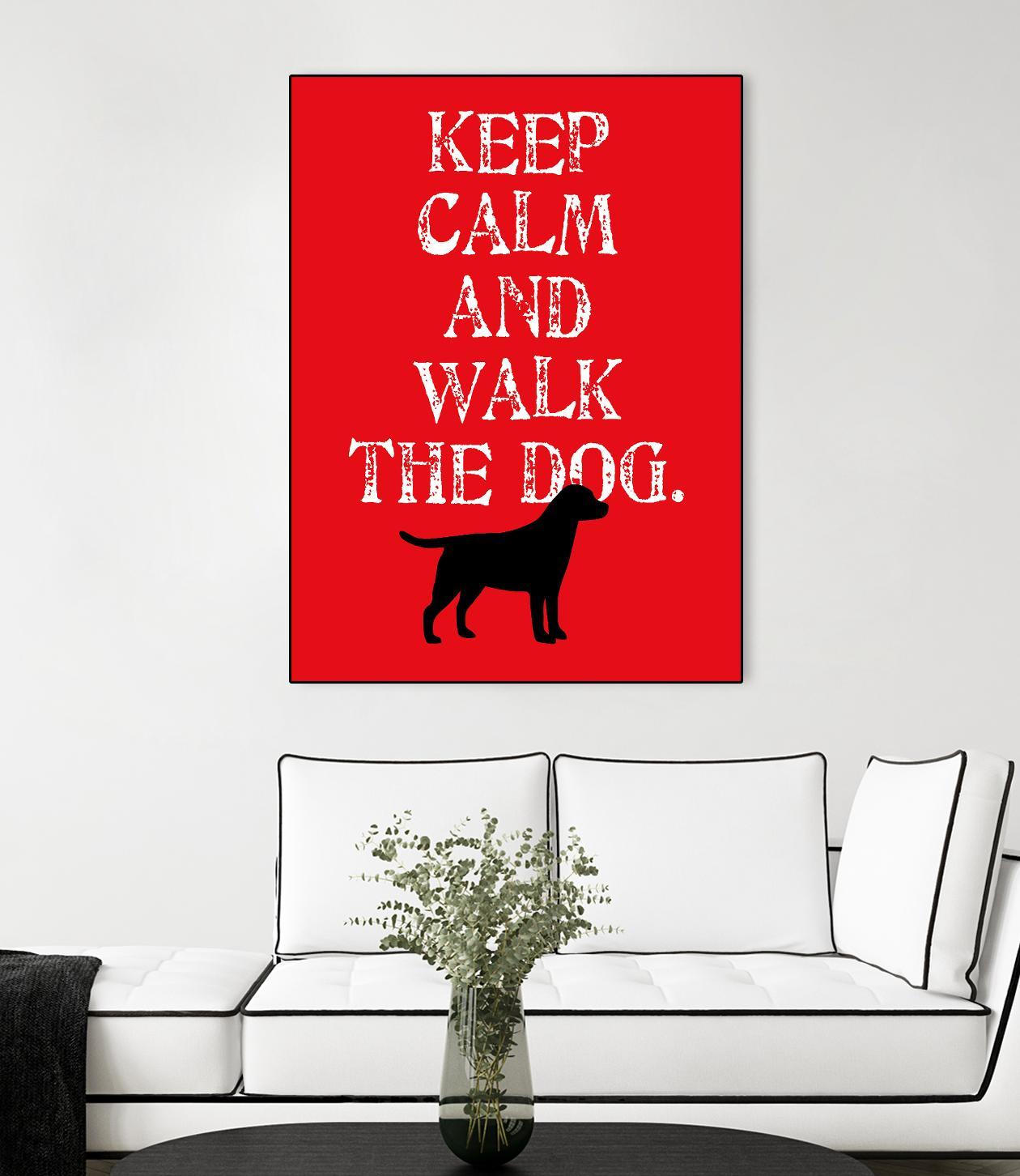 Keep Calm (Labrador) by Ginger Oliphant on GIANT ART - red inspirational, animals, novelty, design/type, dogs, humor, illustration