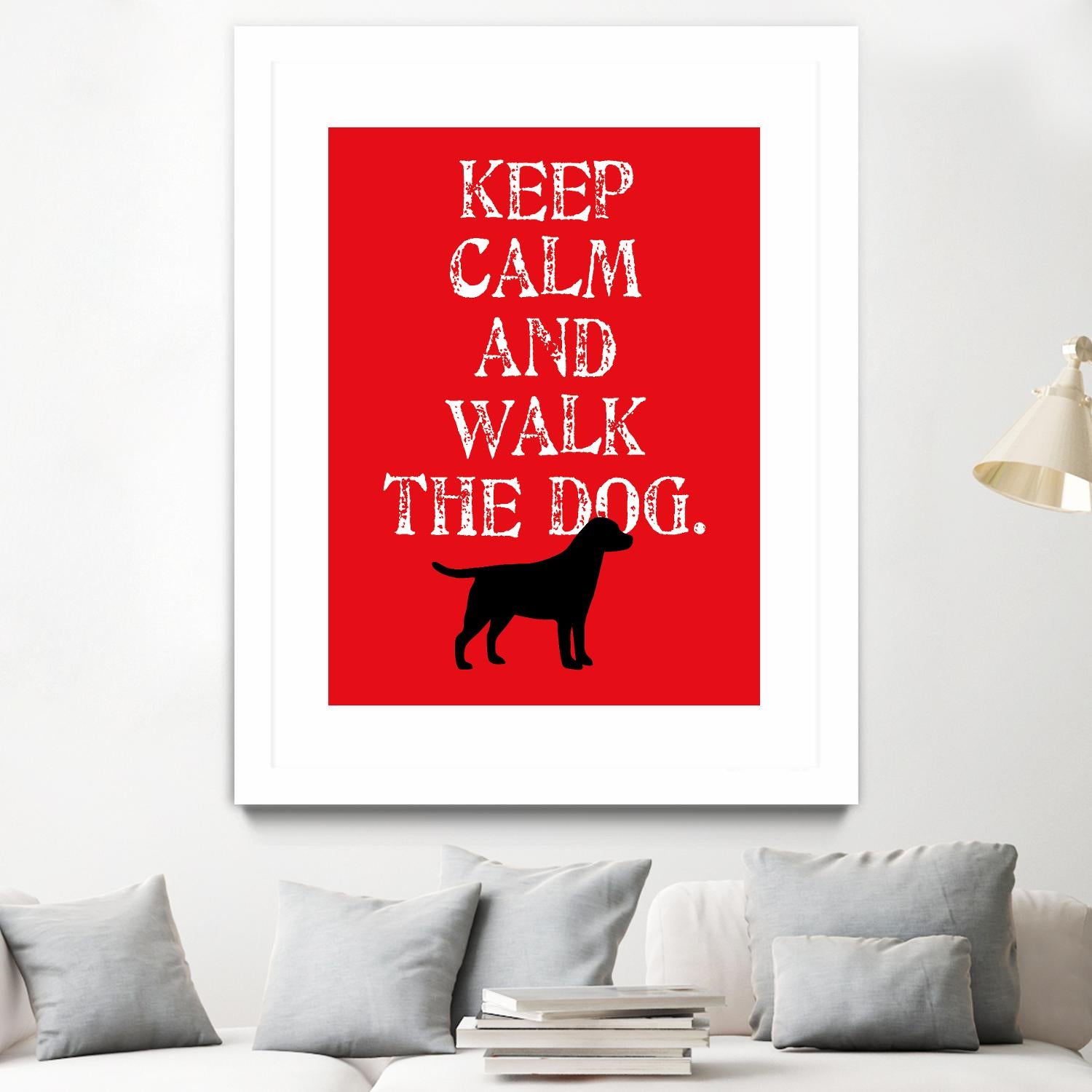Keep Calm (Labrador) by Ginger Oliphant on GIANT ART - red inspirational, animals, novelty, design/type, dogs, humor, illustration
