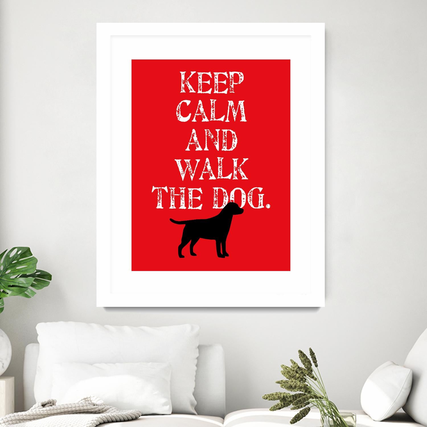 Keep Calm (Labrador) by Ginger Oliphant on GIANT ART - red inspirational, animals, novelty, design/type, dogs, humor, illustration