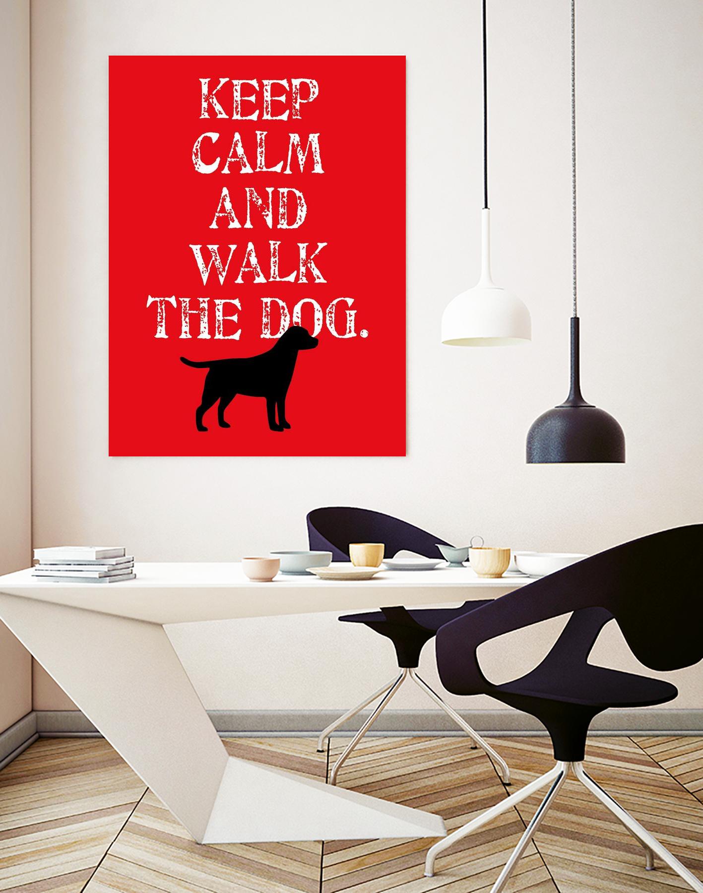 Keep Calm (Labrador) by Ginger Oliphant on GIANT ART - red inspirational, animals, novelty, design/type, dogs, humor, illustration