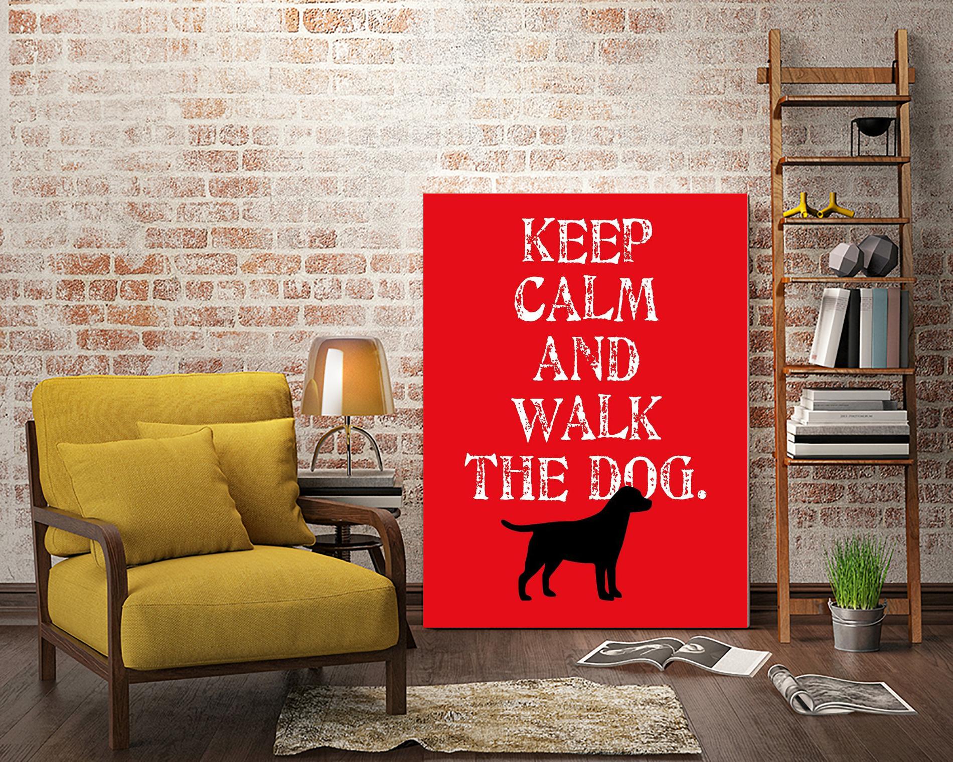Keep Calm (Labrador) by Ginger Oliphant on GIANT ART - red inspirational, animals, novelty, design/type, dogs, humor, illustration