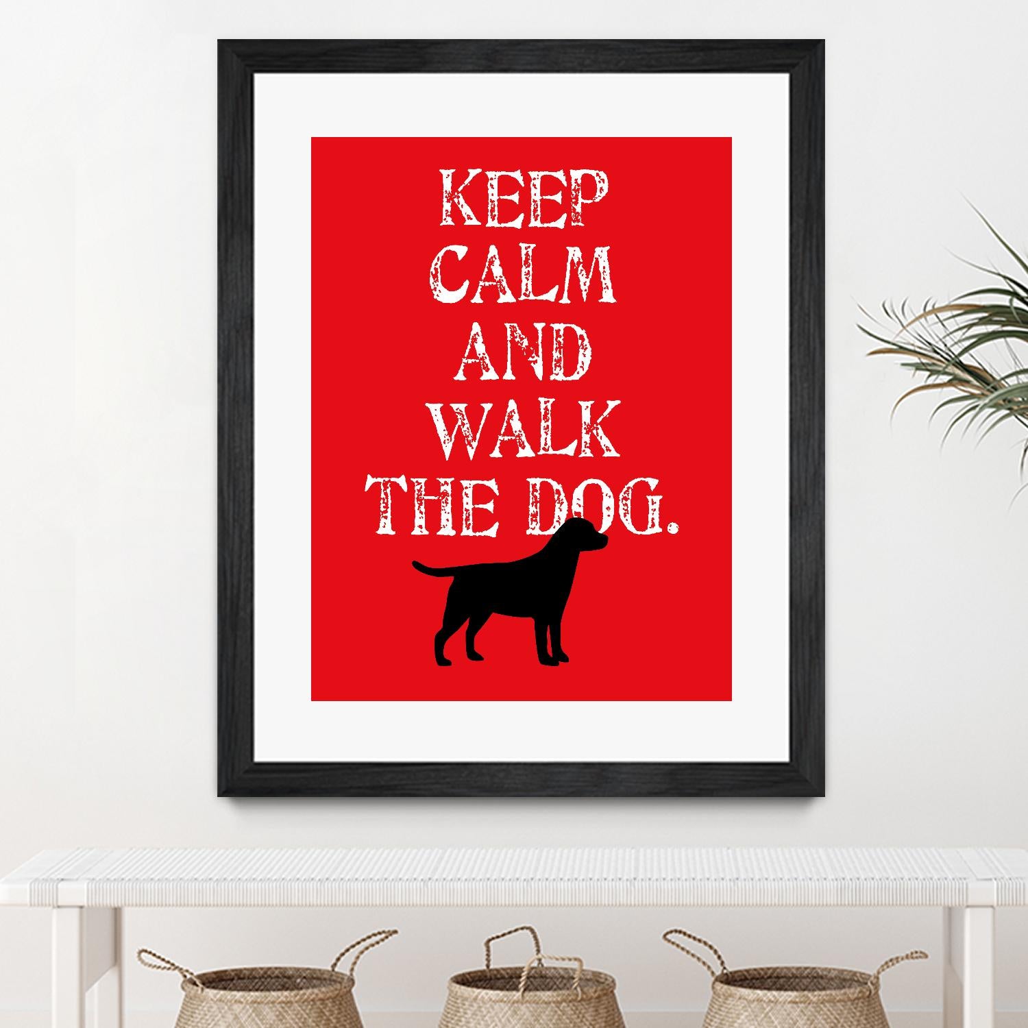 Keep Calm (Labrador) by Ginger Oliphant on GIANT ART - red inspirational, animals, novelty, design/type, dogs, humor, illustration