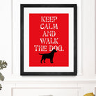 Keep Calm (Labrador) by Ginger Oliphant on GIANT ART - red inspirational, animals, novelty, design/type, dogs, humor, illustration