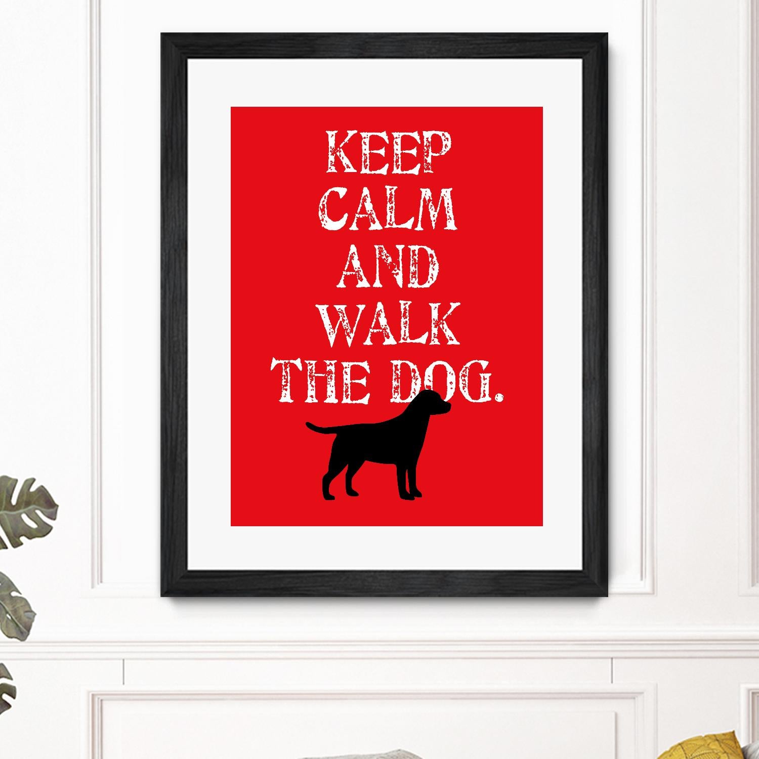 Keep Calm (Labrador) by Ginger Oliphant on GIANT ART - red inspirational, animals, novelty, design/type, dogs, humor, illustration