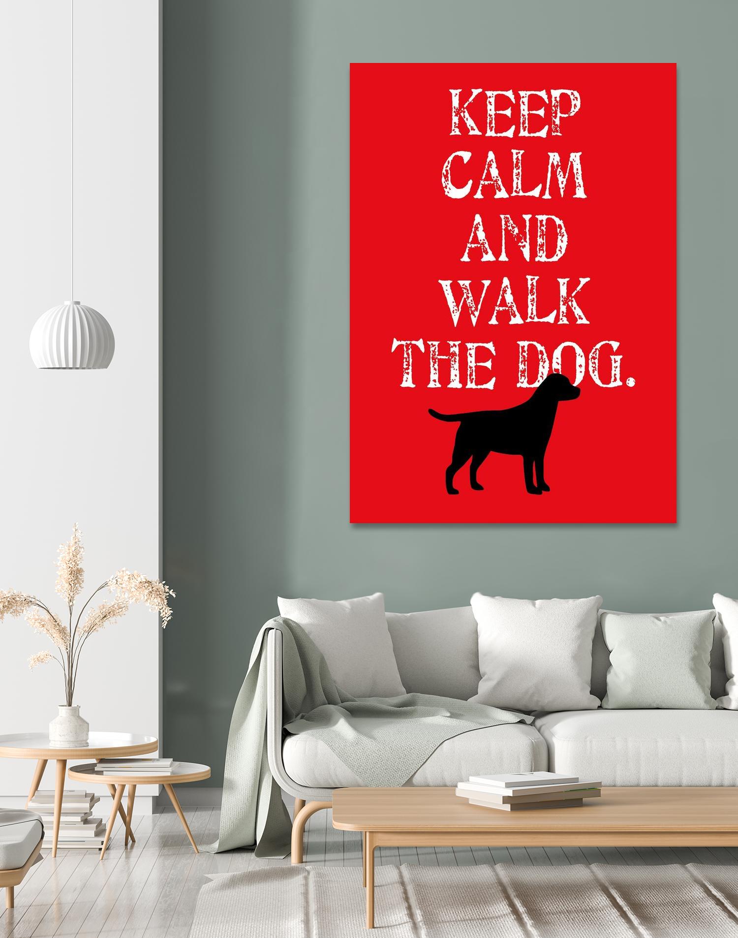 Keep Calm (Labrador) by Ginger Oliphant on GIANT ART - red inspirational, animals, novelty, design/type, dogs, humor, illustration
