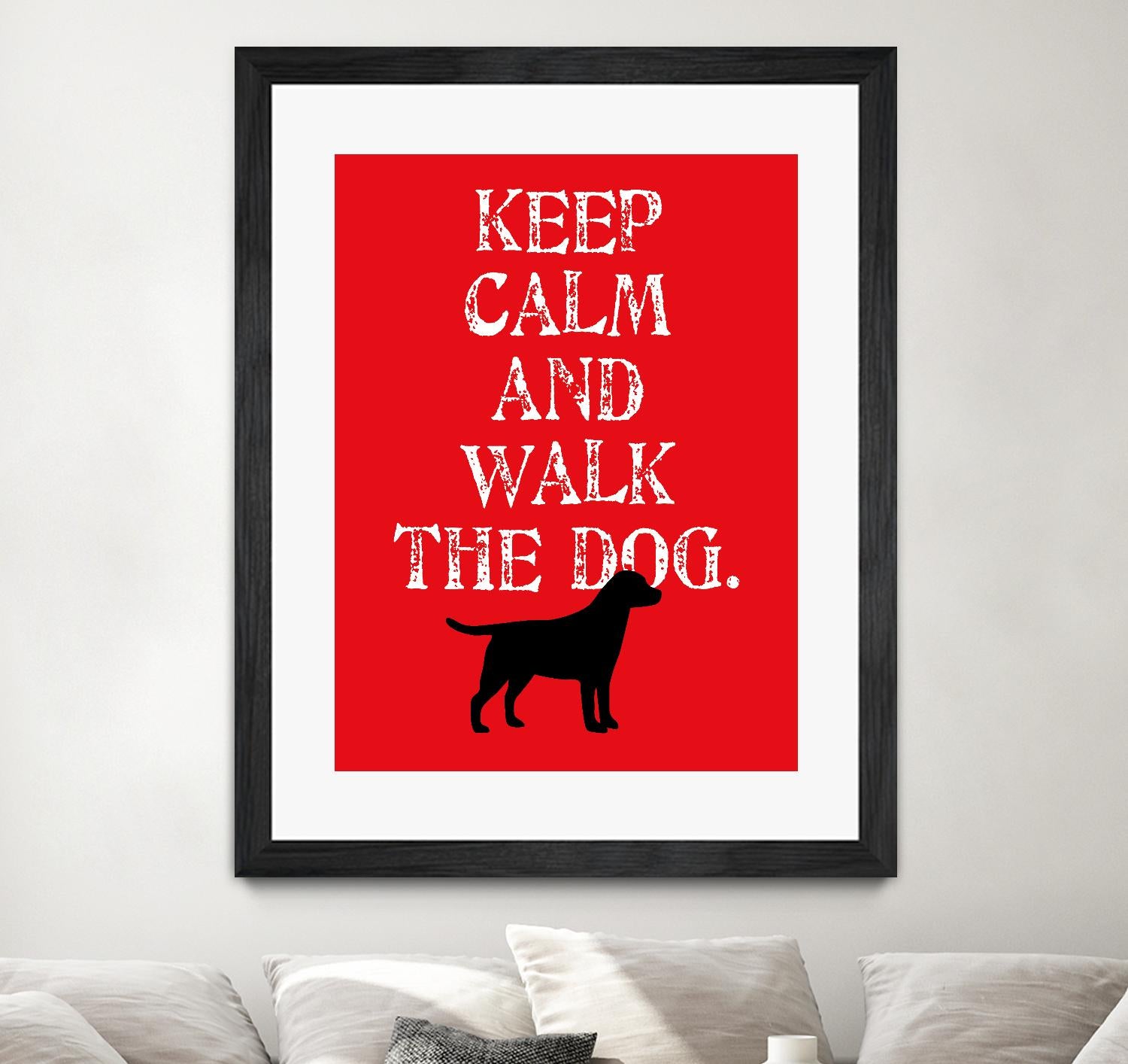 Keep Calm (Labrador) by Ginger Oliphant on GIANT ART - red inspirational, animals, novelty, design/type, dogs, humor, illustration