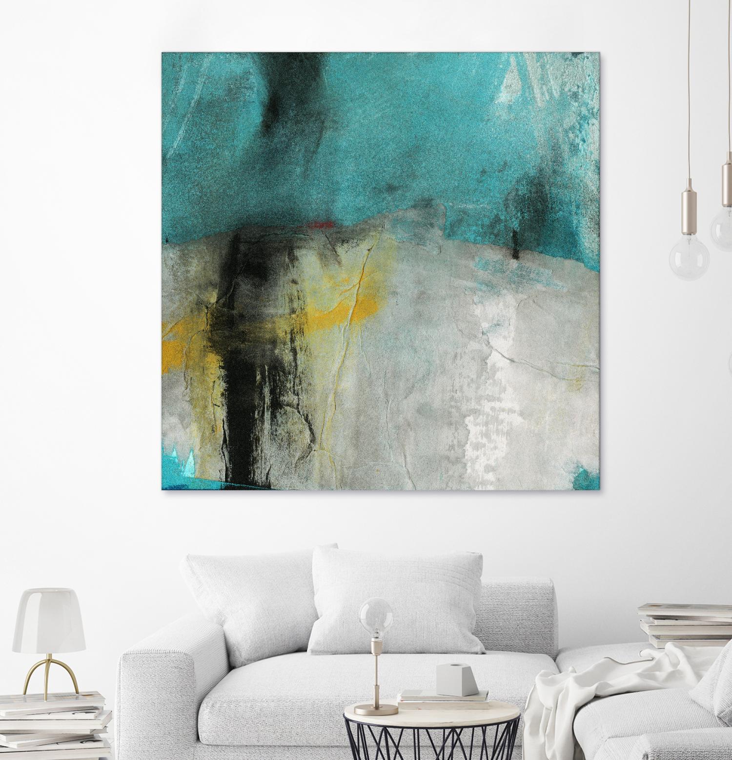 Into the Surf Two by Michelle Oppenheimer on GIANT ART - yellow abstract