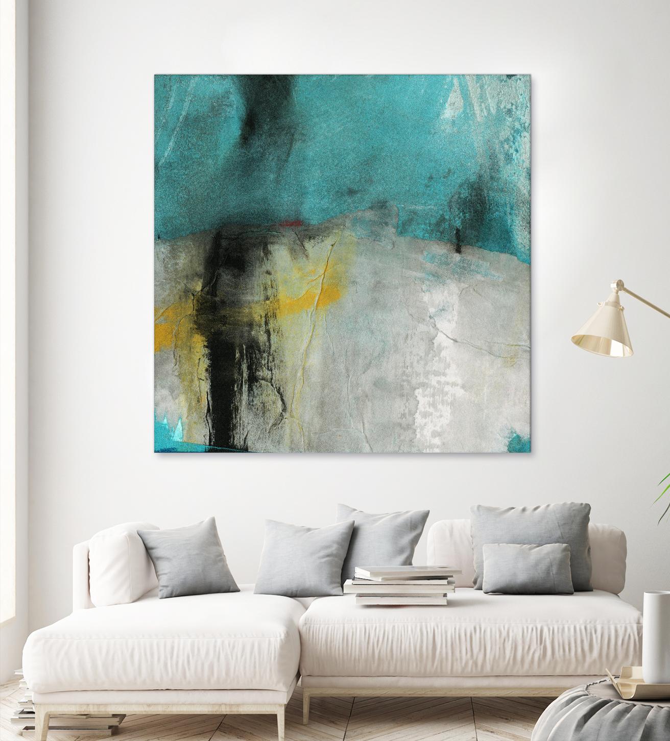 Into the Surf Two by Michelle Oppenheimer on GIANT ART - yellow abstract