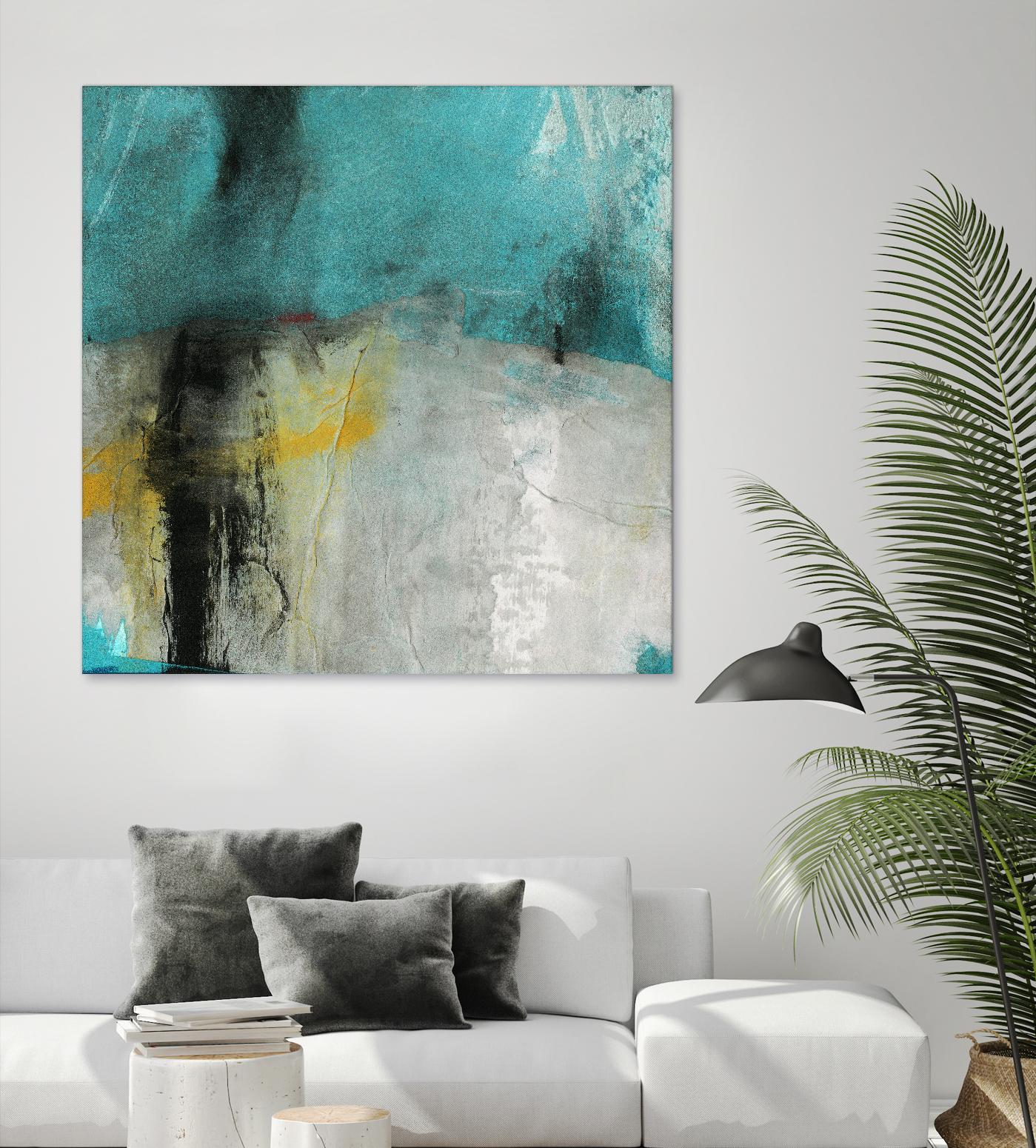 Into the Surf Two by Michelle Oppenheimer on GIANT ART - yellow abstract