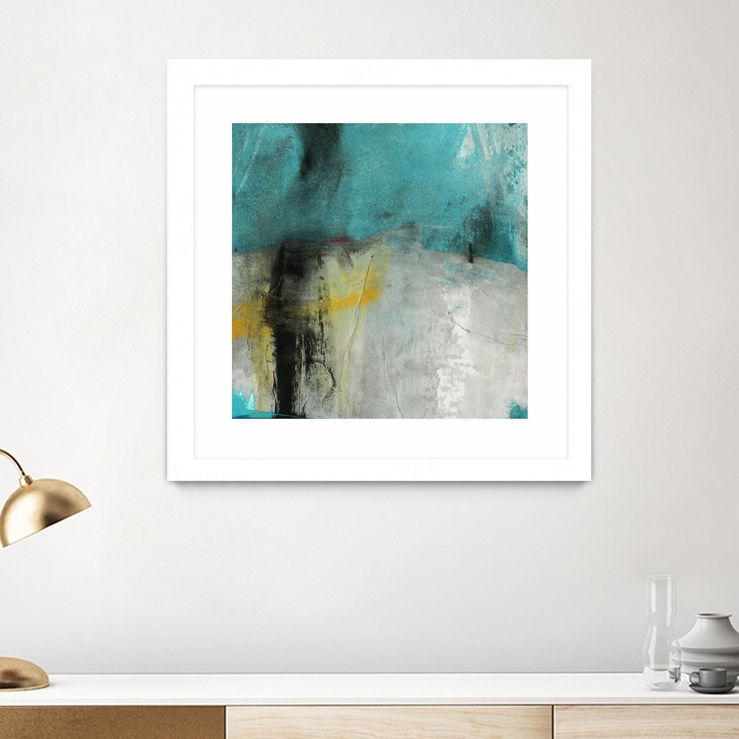 Into the Surf Two by Michelle Oppenheimer on GIANT ART - yellow abstract