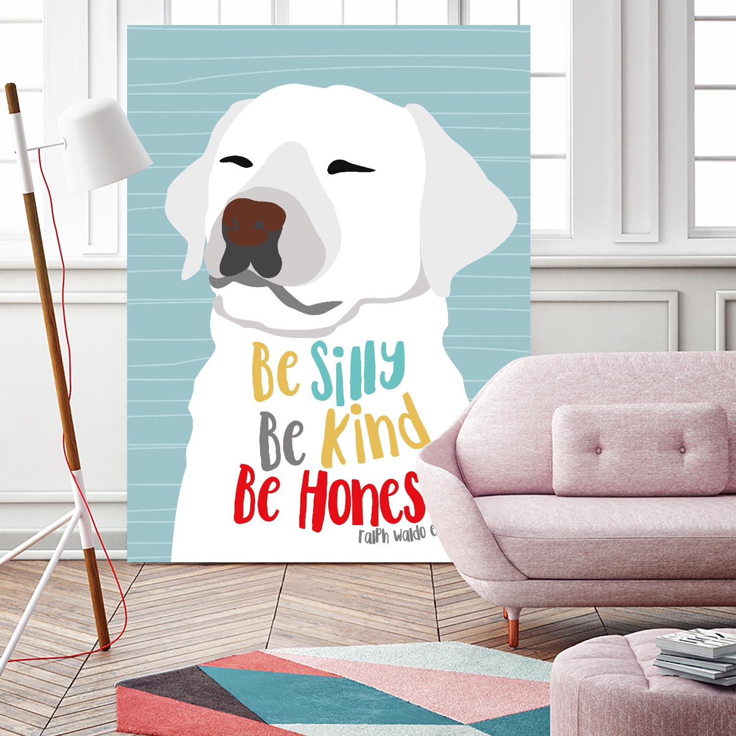 Be Silly, Kind and Honest by Ginger Oliphant on GIANT ART - multicolor animals; inspirational