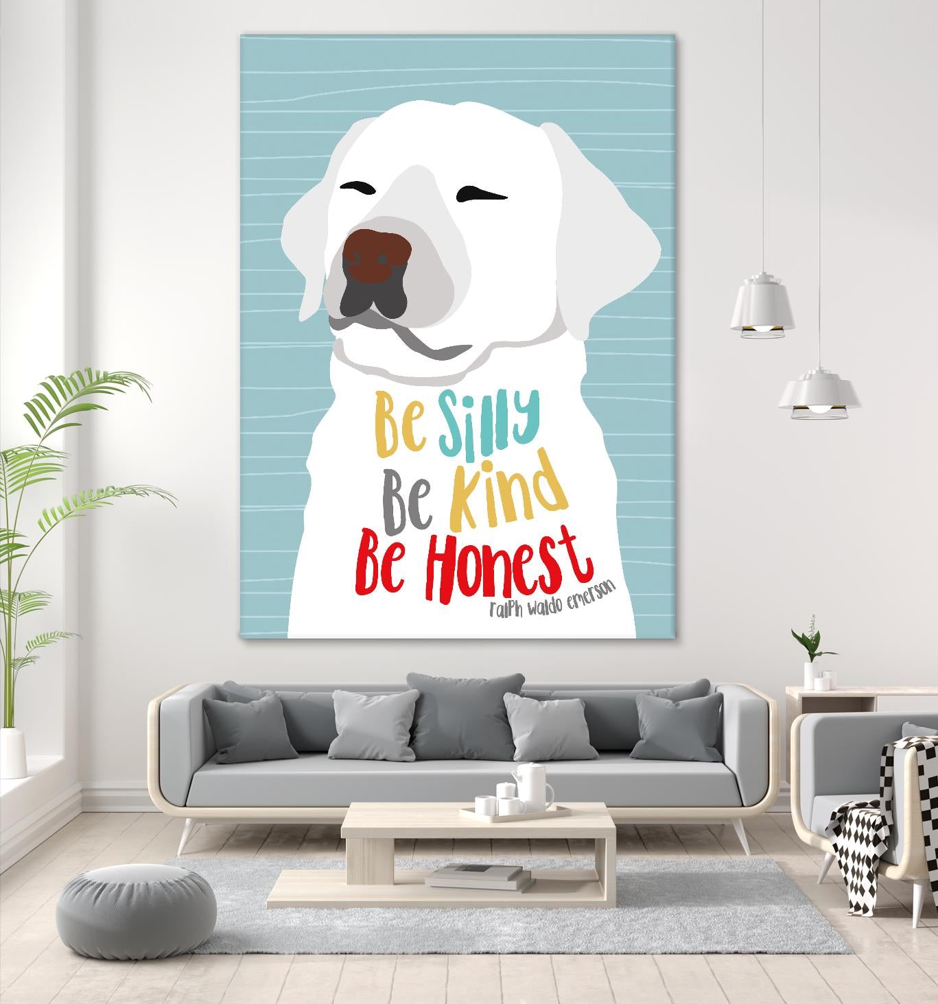 Be Silly, Kind and Honest by Ginger Oliphant on GIANT ART - multicolor animals; inspirational