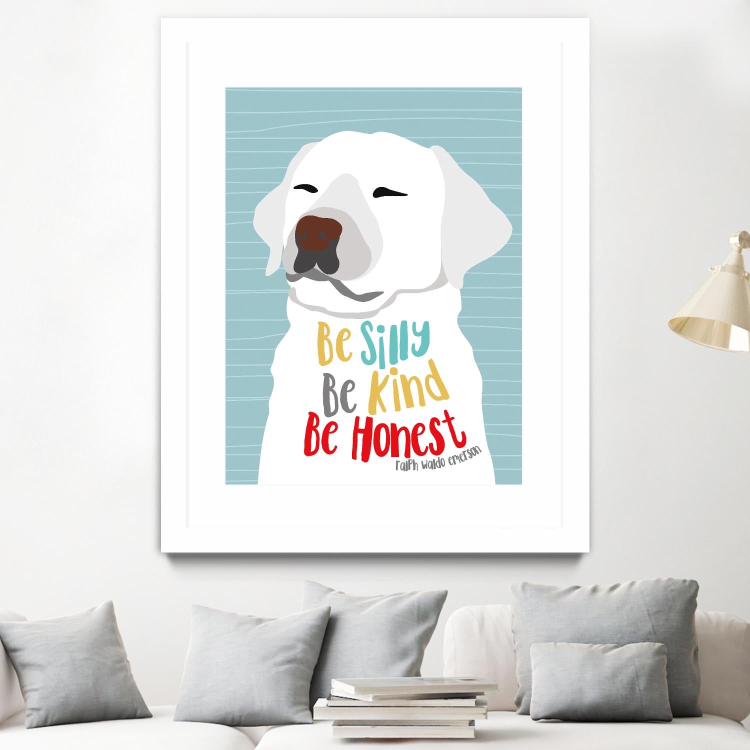 Be Silly, Kind and Honest by Ginger Oliphant on GIANT ART - multicolor animals; inspirational