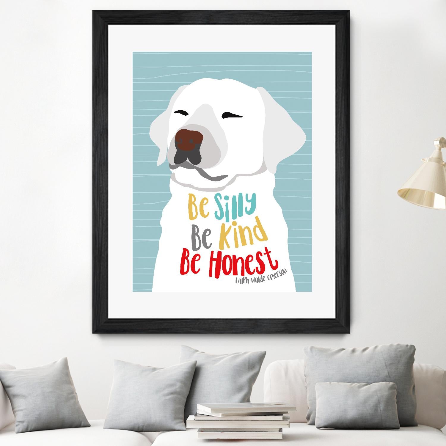 Be Silly, Kind and Honest by Ginger Oliphant on GIANT ART - multicolor animals; inspirational