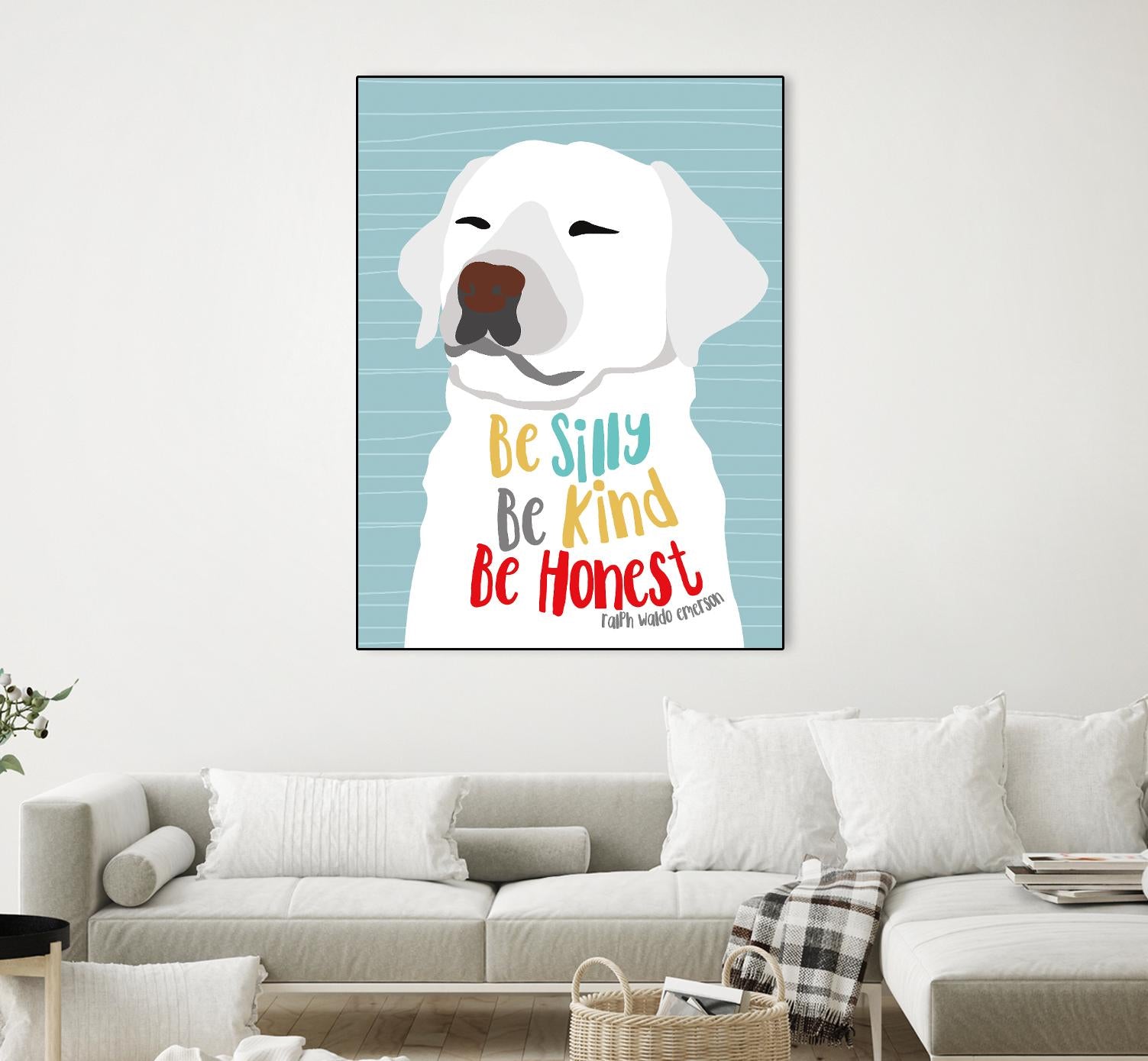 Be Silly, Kind and Honest by Ginger Oliphant on GIANT ART - multicolor animals; inspirational