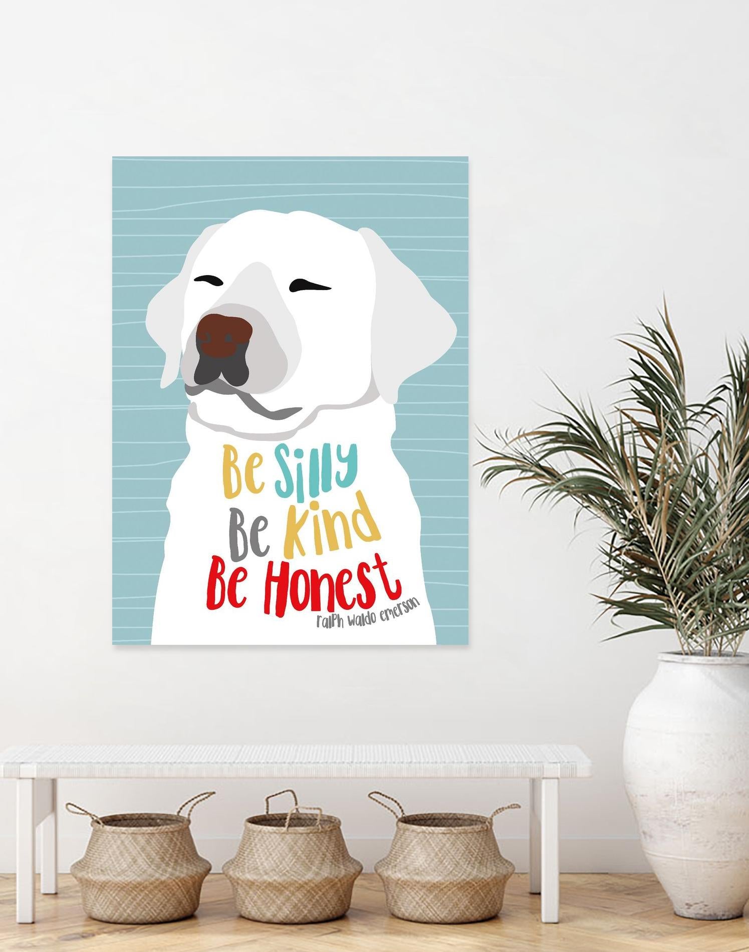 Be Silly, Kind and Honest by Ginger Oliphant on GIANT ART - multicolor animals; inspirational