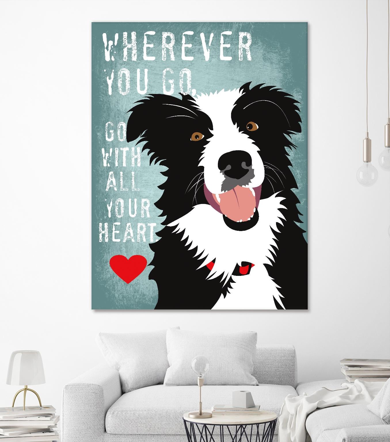 Go with All Your Heart by Ginger Oliphant on GIANT ART - multicolor animals; inspirational