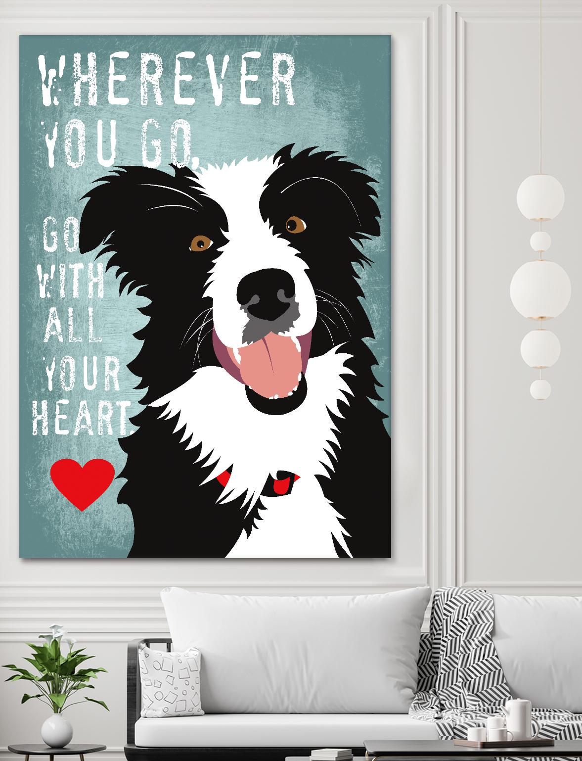 Go with All Your Heart by Ginger Oliphant on GIANT ART - multicolor animals; inspirational