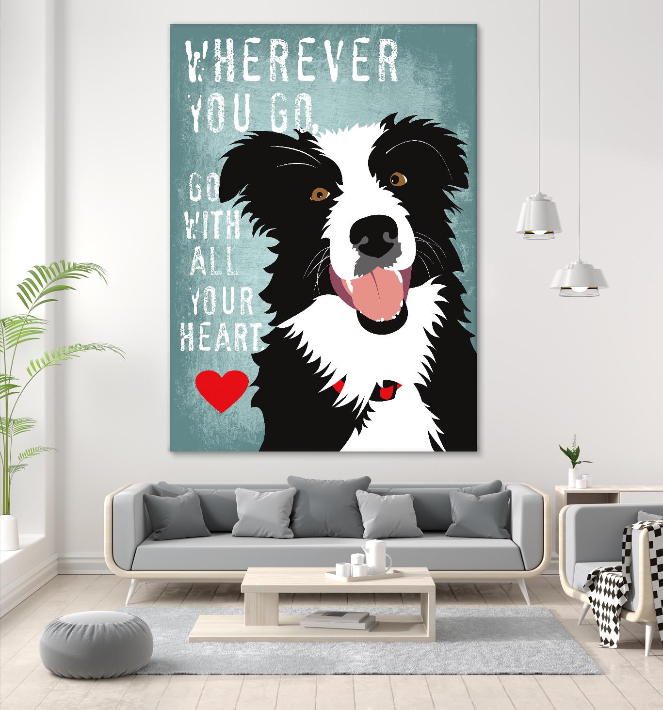 Go with All Your Heart by Ginger Oliphant on GIANT ART - multicolor animals; inspirational