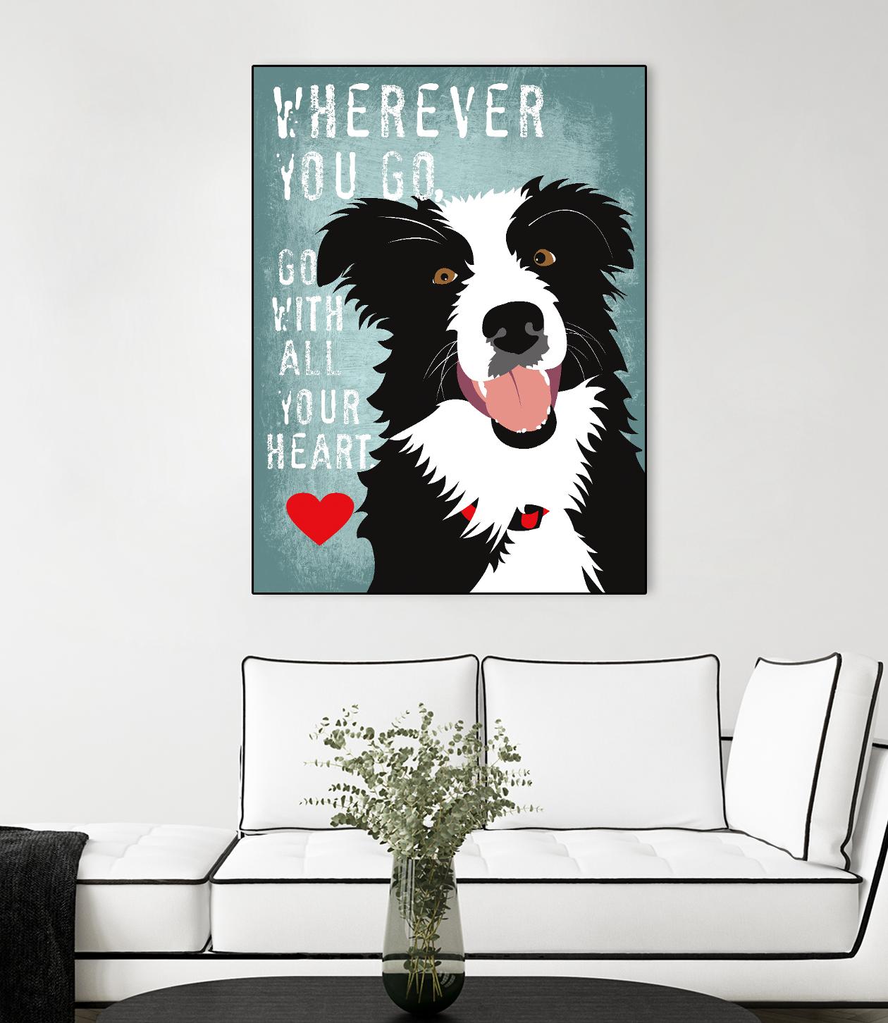 Go with All Your Heart by Ginger Oliphant on GIANT ART - multicolor animals; inspirational