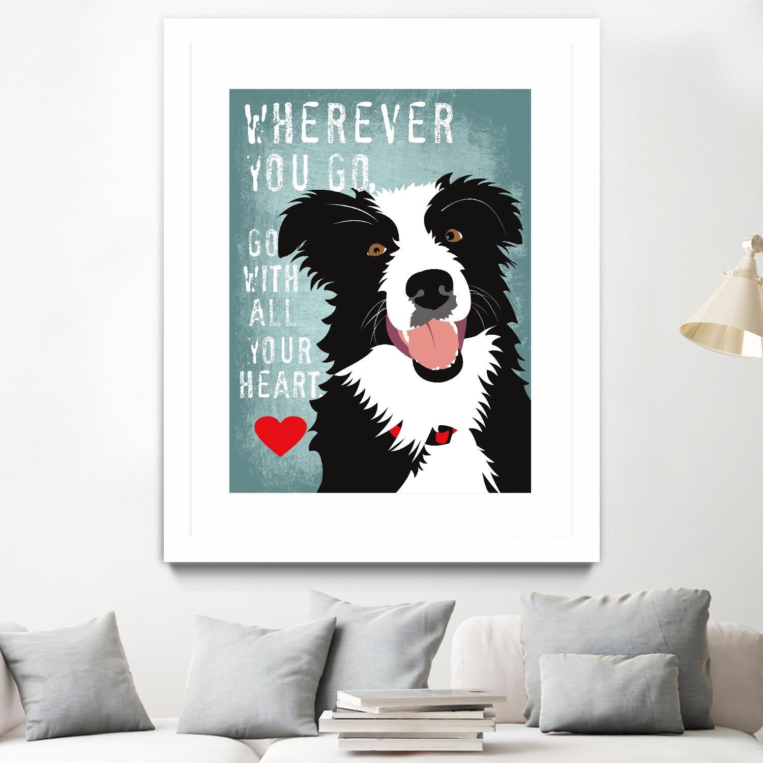 Go with All Your Heart by Ginger Oliphant on GIANT ART - multicolor animals; inspirational