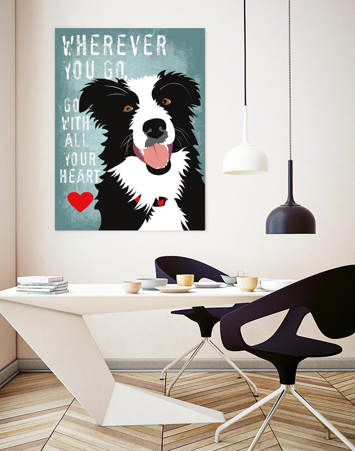 Go with All Your Heart by Ginger Oliphant on GIANT ART - multicolor animals; inspirational