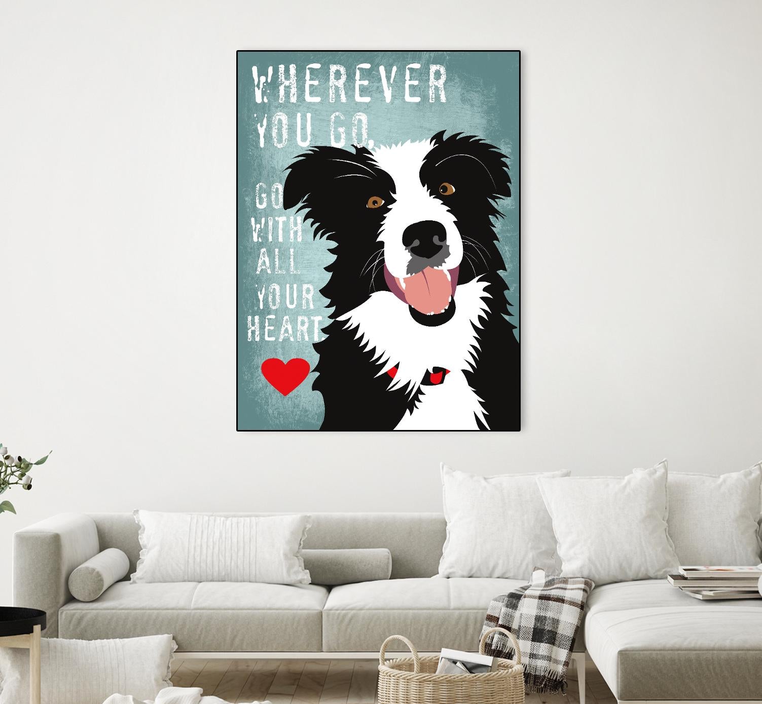 Go with All Your Heart by Ginger Oliphant on GIANT ART - multicolor animals; inspirational