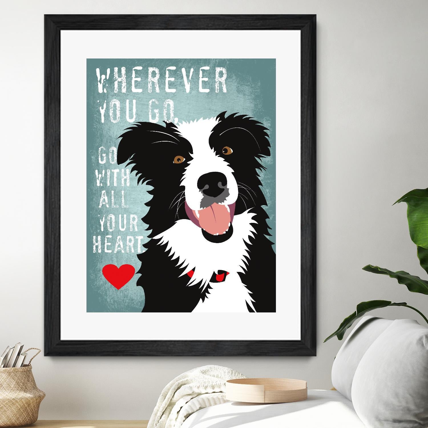 Go with All Your Heart by Ginger Oliphant on GIANT ART - multicolor animals; inspirational