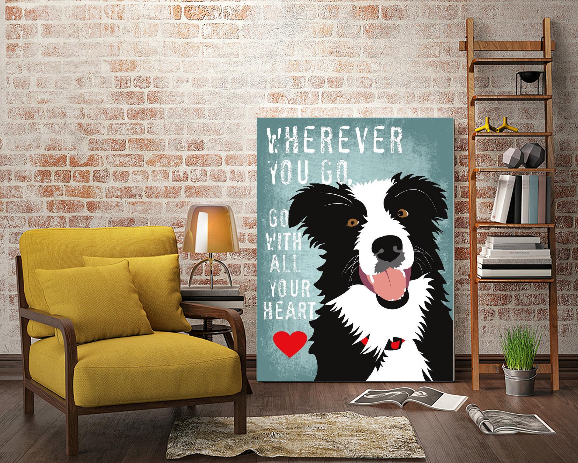 Go with All Your Heart by Ginger Oliphant on GIANT ART - multicolor animals; inspirational