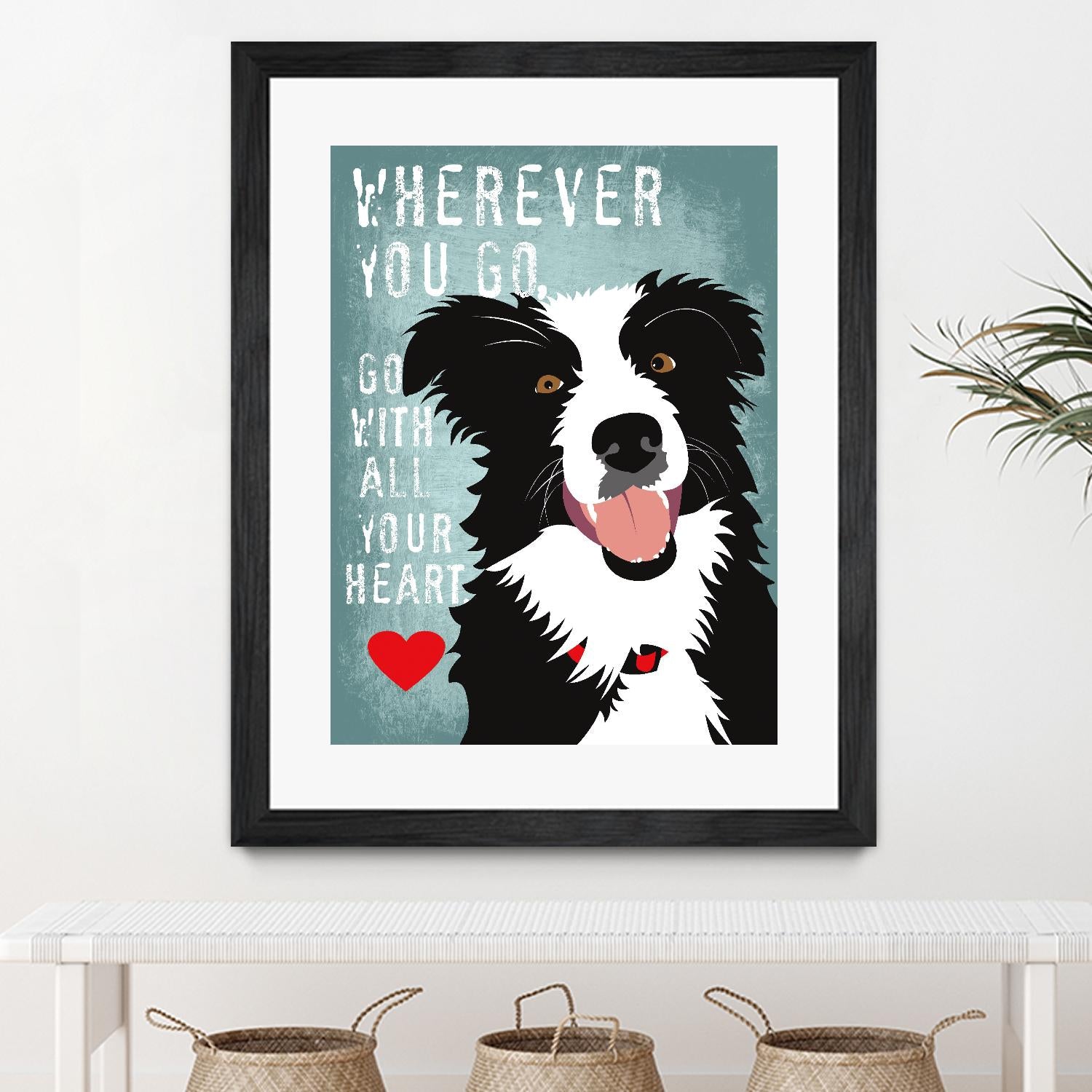 Go with All Your Heart by Ginger Oliphant on GIANT ART - multicolor animals; inspirational