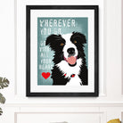 Go with All Your Heart by Ginger Oliphant on GIANT ART - multicolor animals; inspirational