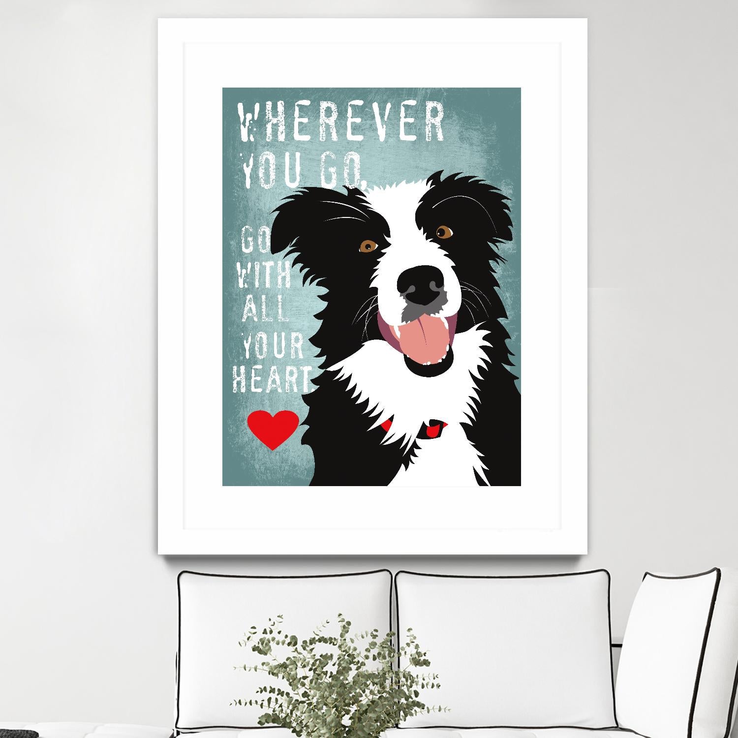 Go with All Your Heart by Ginger Oliphant on GIANT ART - multicolor animals; inspirational