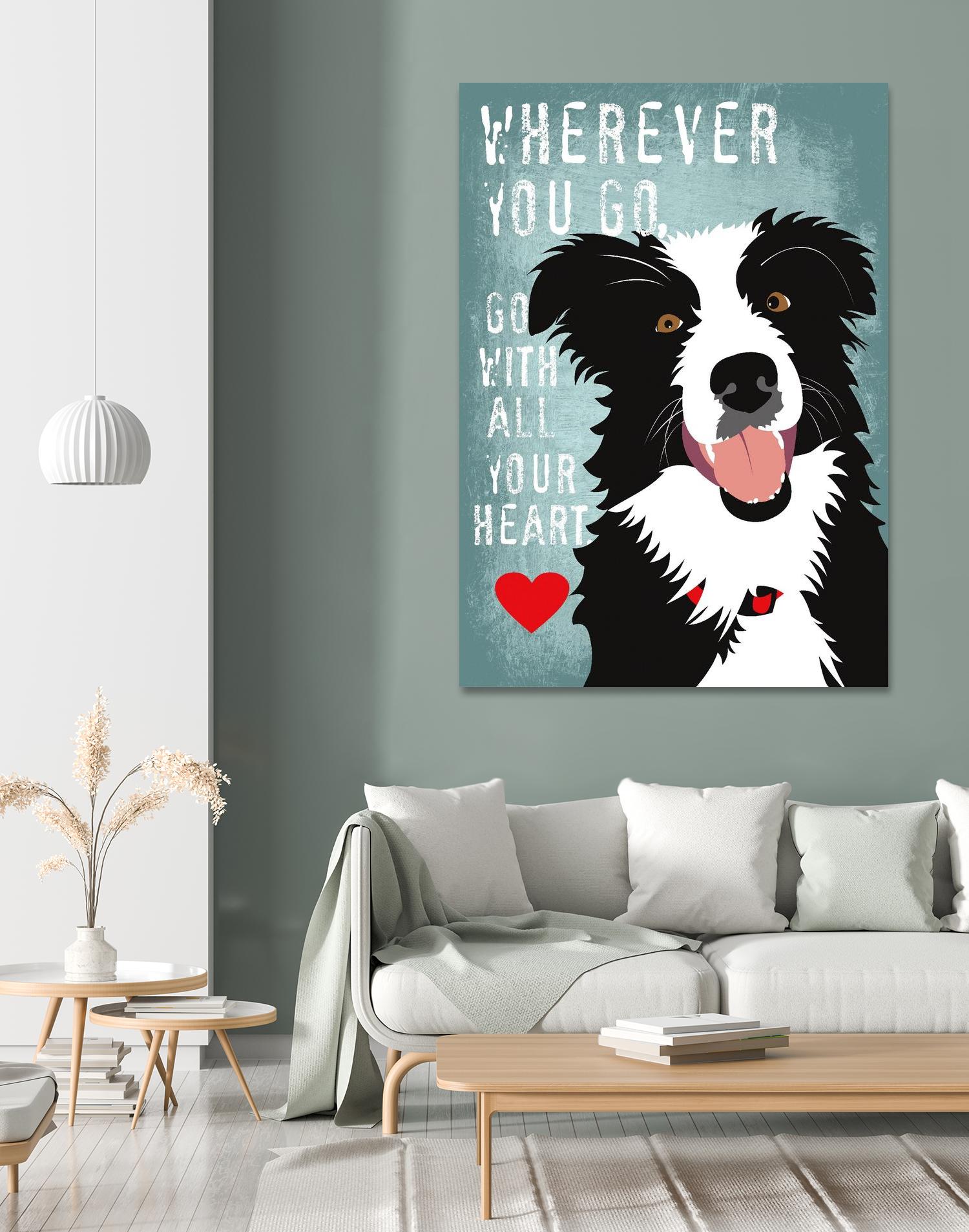 Go with All Your Heart by Ginger Oliphant on GIANT ART - multicolor animals; inspirational