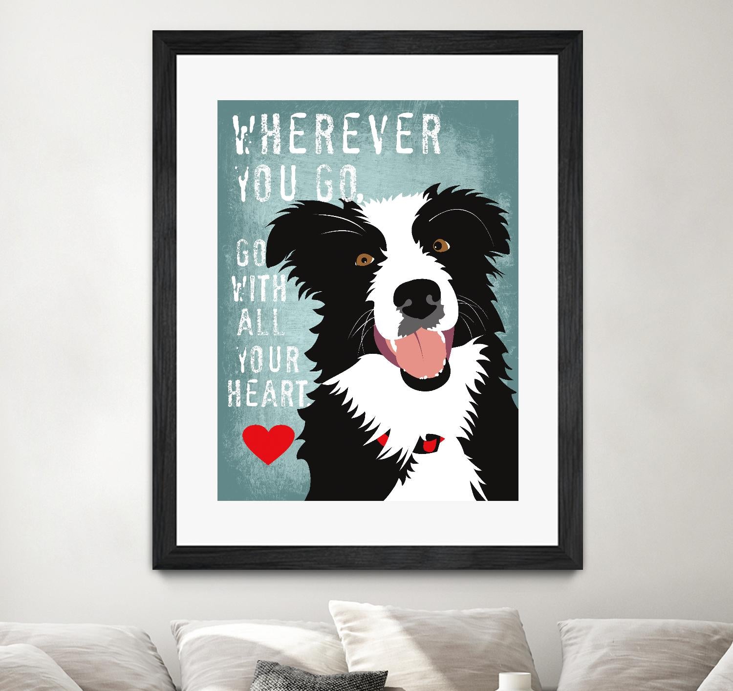 Go with All Your Heart by Ginger Oliphant on GIANT ART - multicolor animals; inspirational