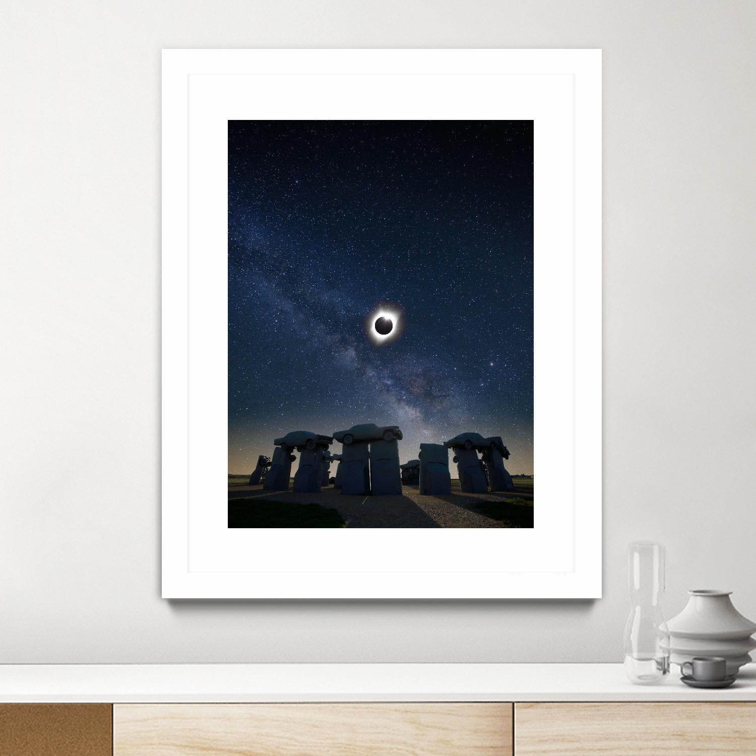 Eclipse at Carhenge by Dale O'Dell on GIANT ART - multicolor photography; landscapes