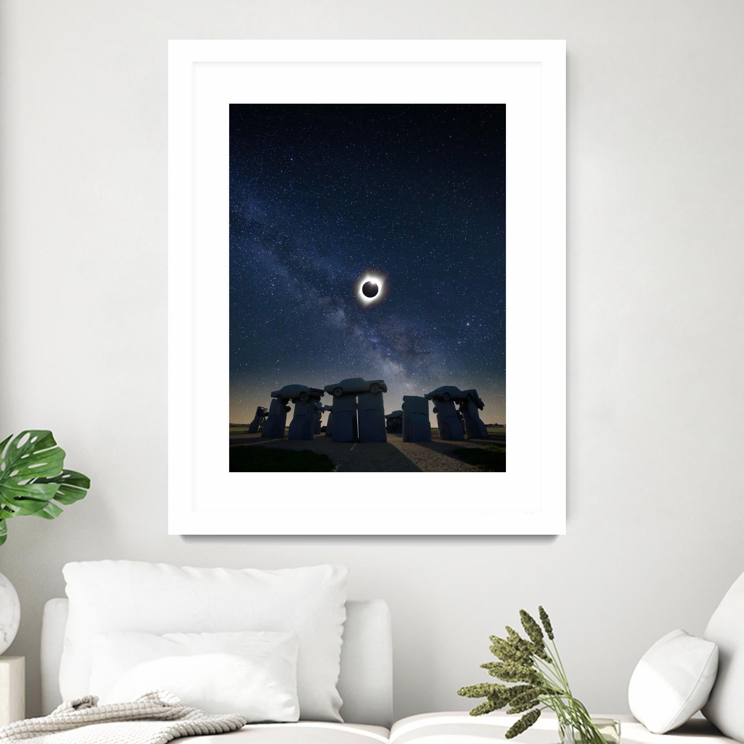 Eclipse at Carhenge by Dale O'Dell on GIANT ART - multicolor photography; landscapes