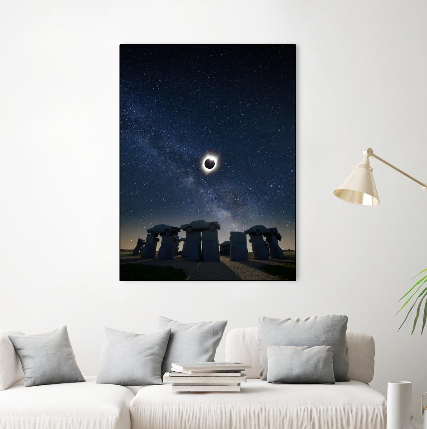 Eclipse at Carhenge by Dale O’Dell on GIANT ART - multicolor photography; landscapes