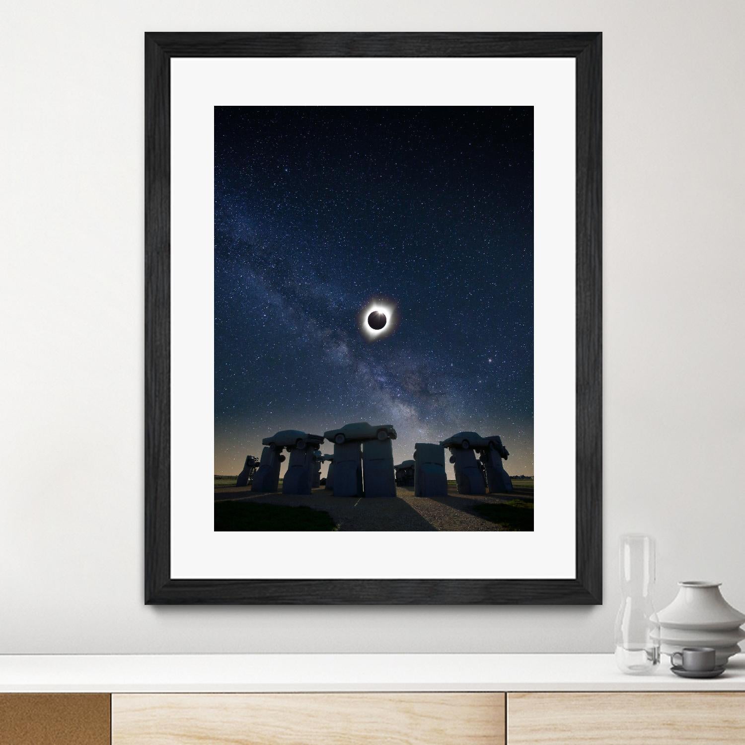 Eclipse at Carhenge by Dale O'Dell on GIANT ART - multicolor photography; landscapes