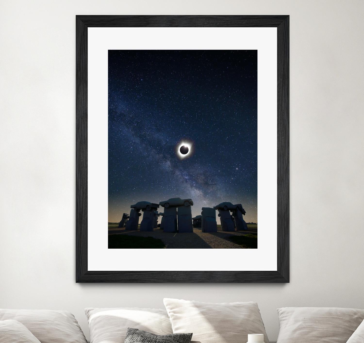 Eclipse at Carhenge by Dale O'Dell on GIANT ART - multicolor photography; landscapes