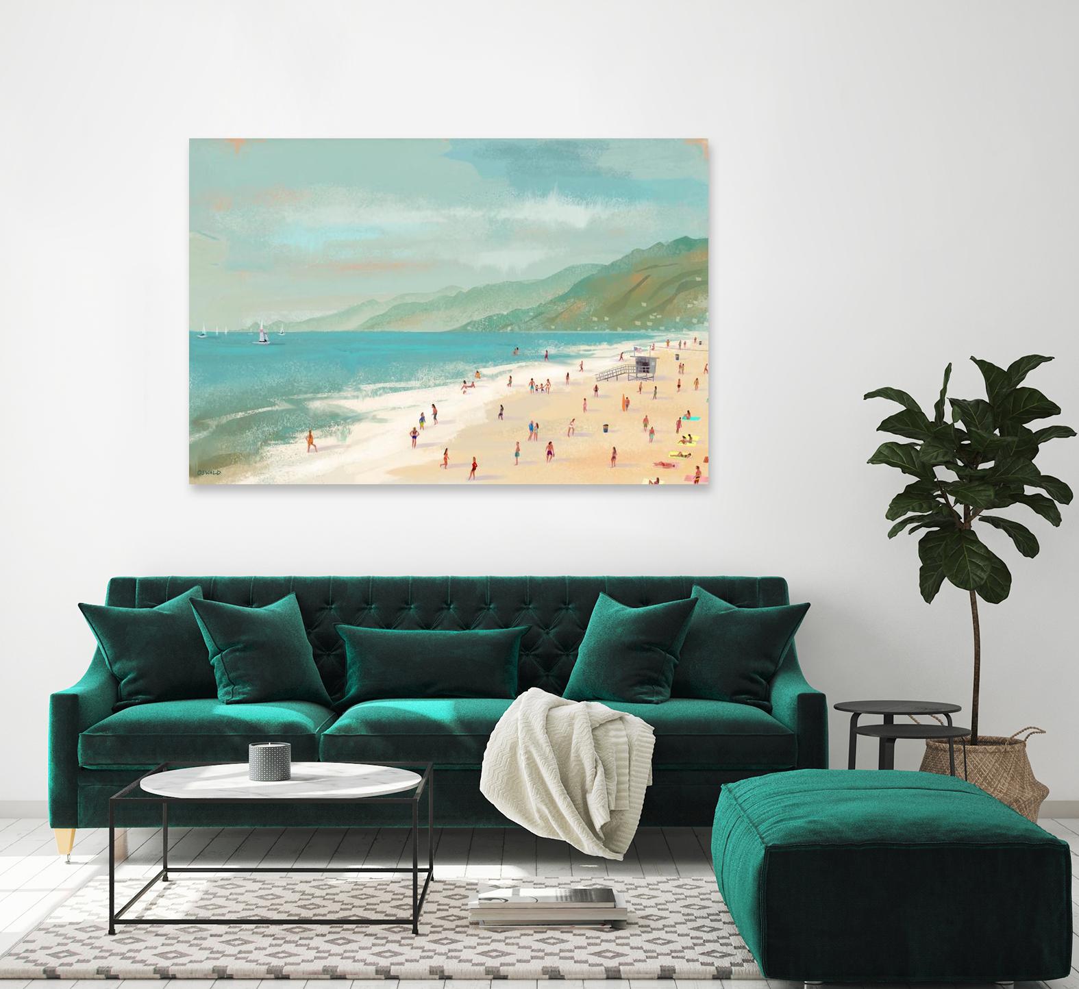 Santa Monica Beach by Pete Oswald on GIANT ART - multicolor coastal; landscapes