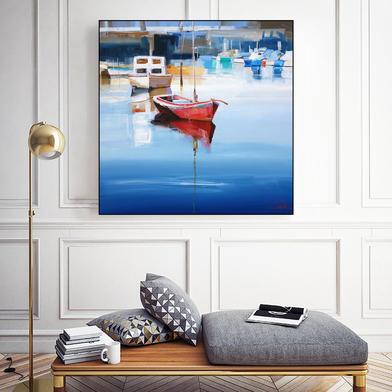 Mordialloc Moorings by Craig Trewin Penny on GIANT ART - multicolor coastal