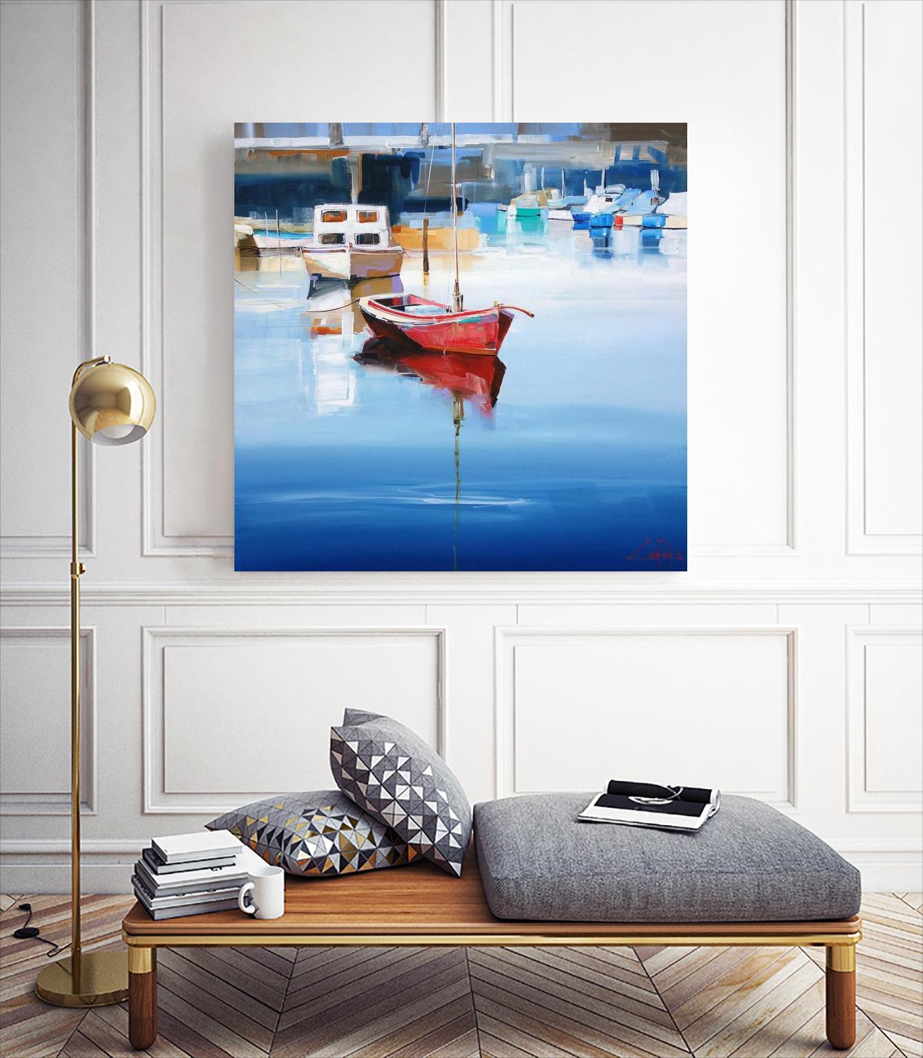 Mordialloc Moorings by Craig Trewin Penny on GIANT ART - multicolor coastal