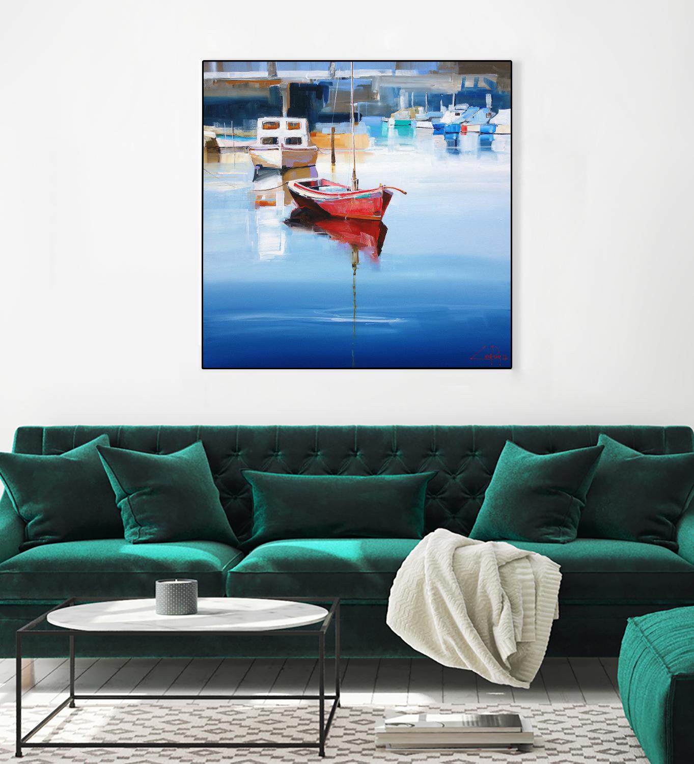 Mordialloc Moorings by Craig Trewin Penny on GIANT ART - multicolor coastal