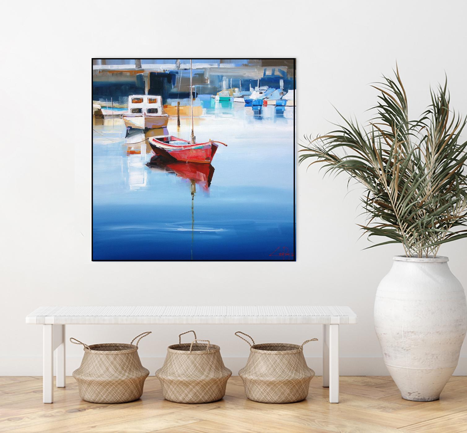 Mordialloc Moorings by Craig Trewin Penny on GIANT ART - multicolor coastal