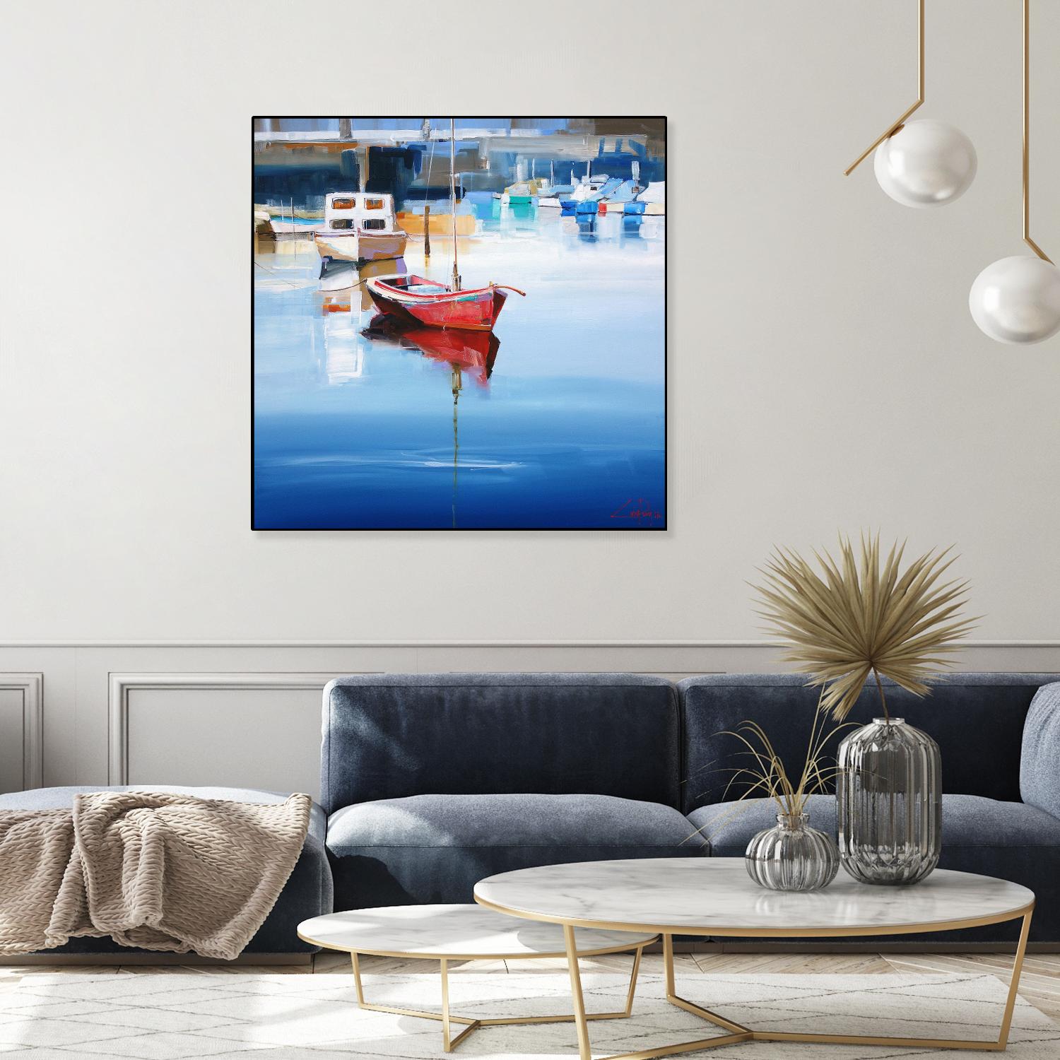 Mordialloc Moorings by Craig Trewin Penny on GIANT ART - multicolor coastal