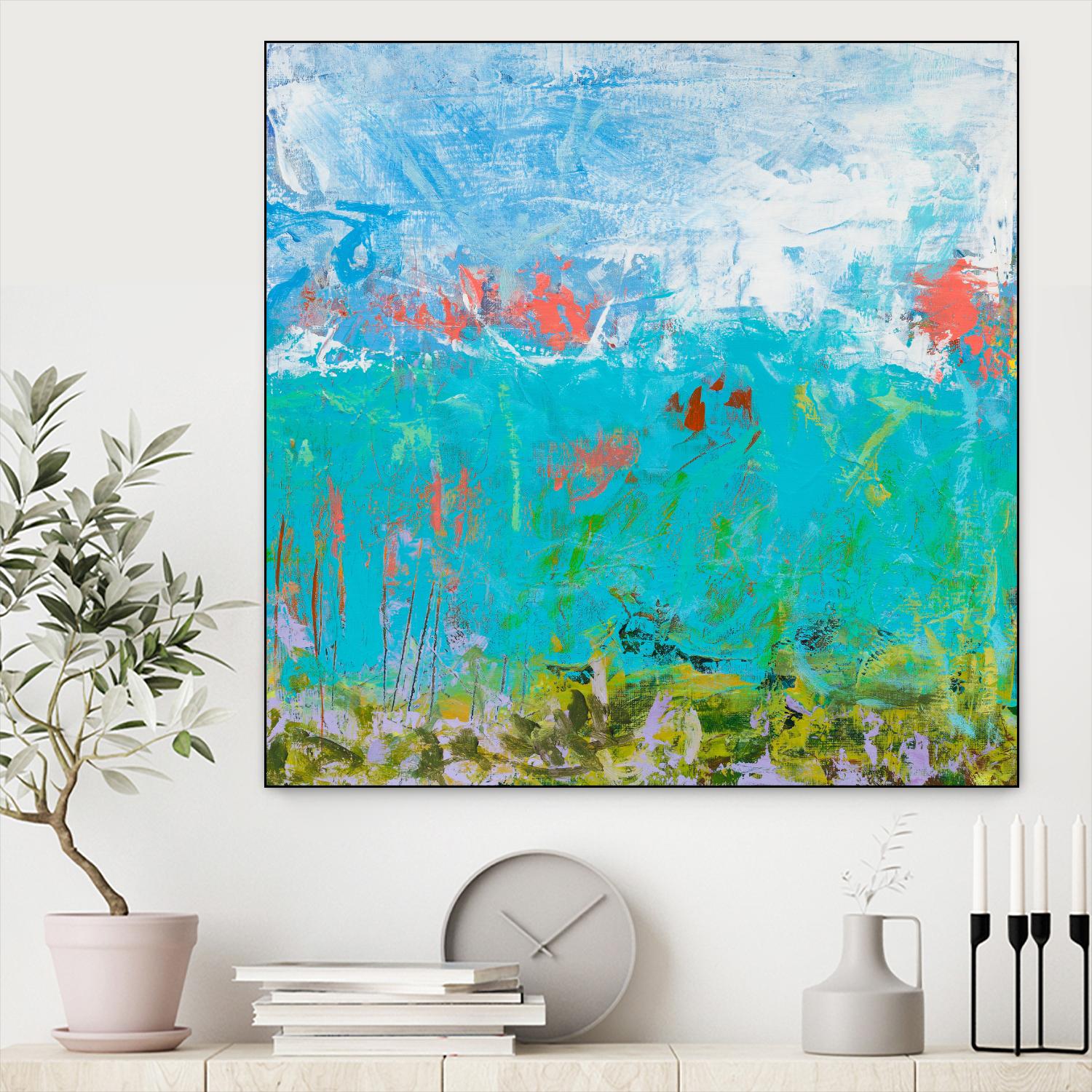 Cerulean Escapes II by Tracy Lynn Pristas on GIANT ART - multicolor abstracts; contemporary
