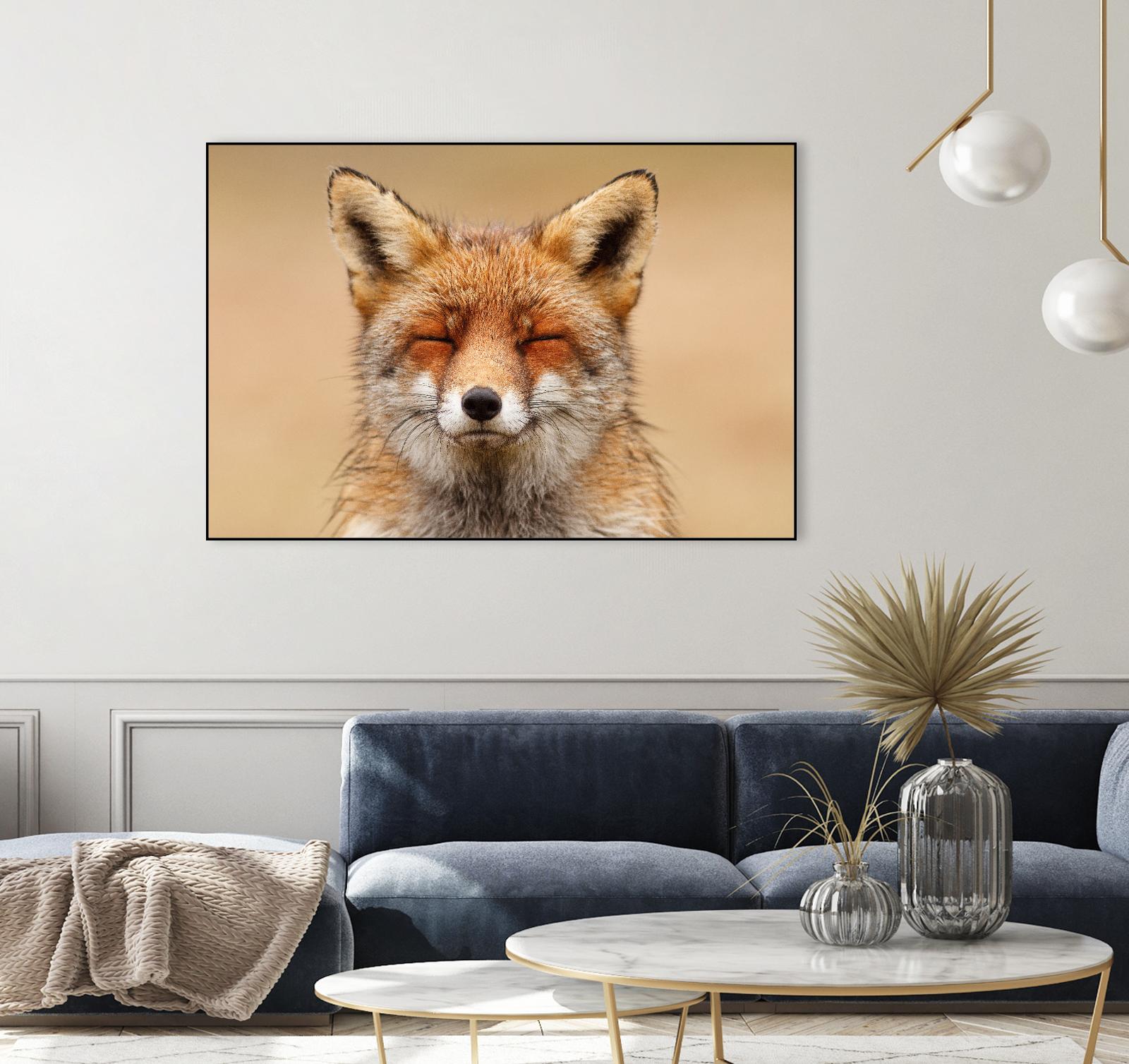 Zen Fox Red Portrait by Roeselien Raimond on GIANT ART - multicolor animals
