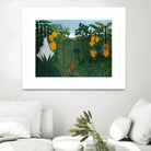 The Repast of the Lion by Henri Rousseau on GIANT ART - multicolor museum; landscapes; animals