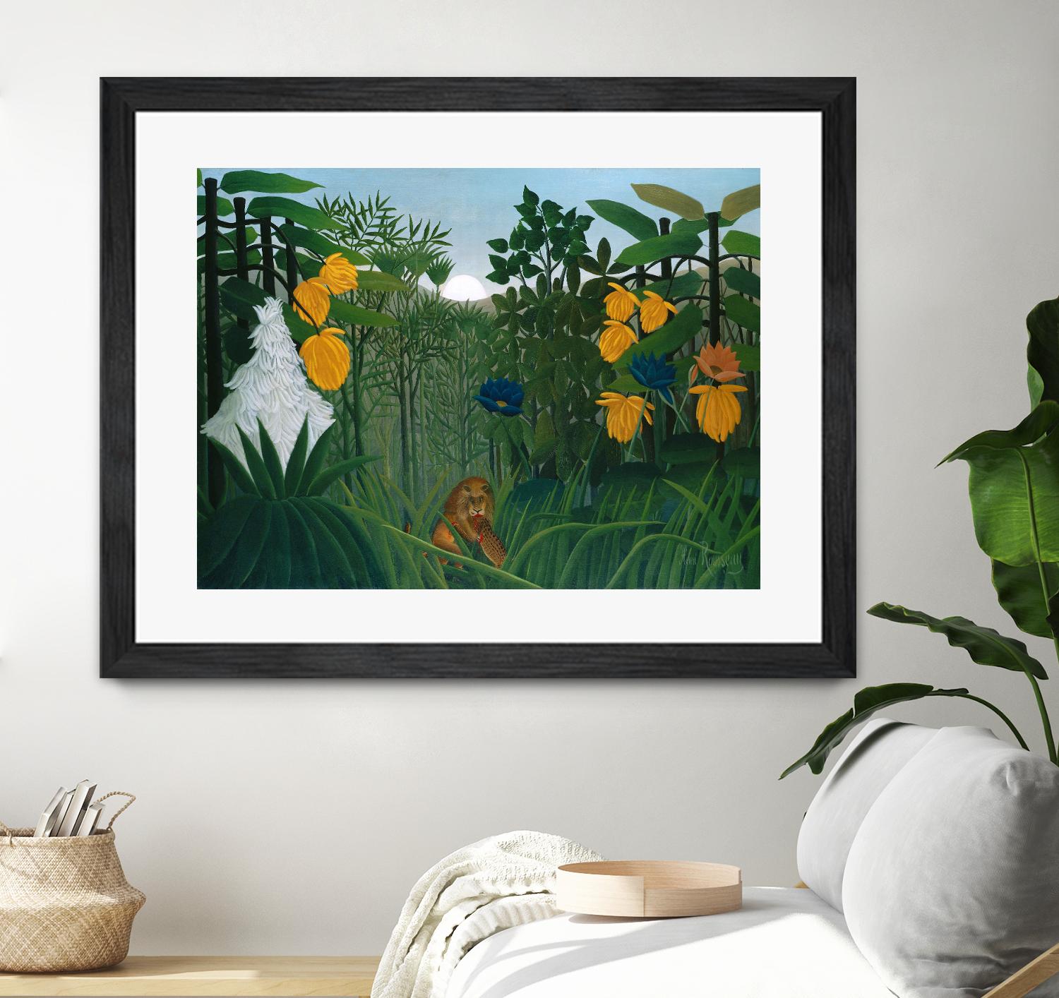 The Repast of the Lion by Henri Rousseau on GIANT ART - multicolor museum; landscapes; animals