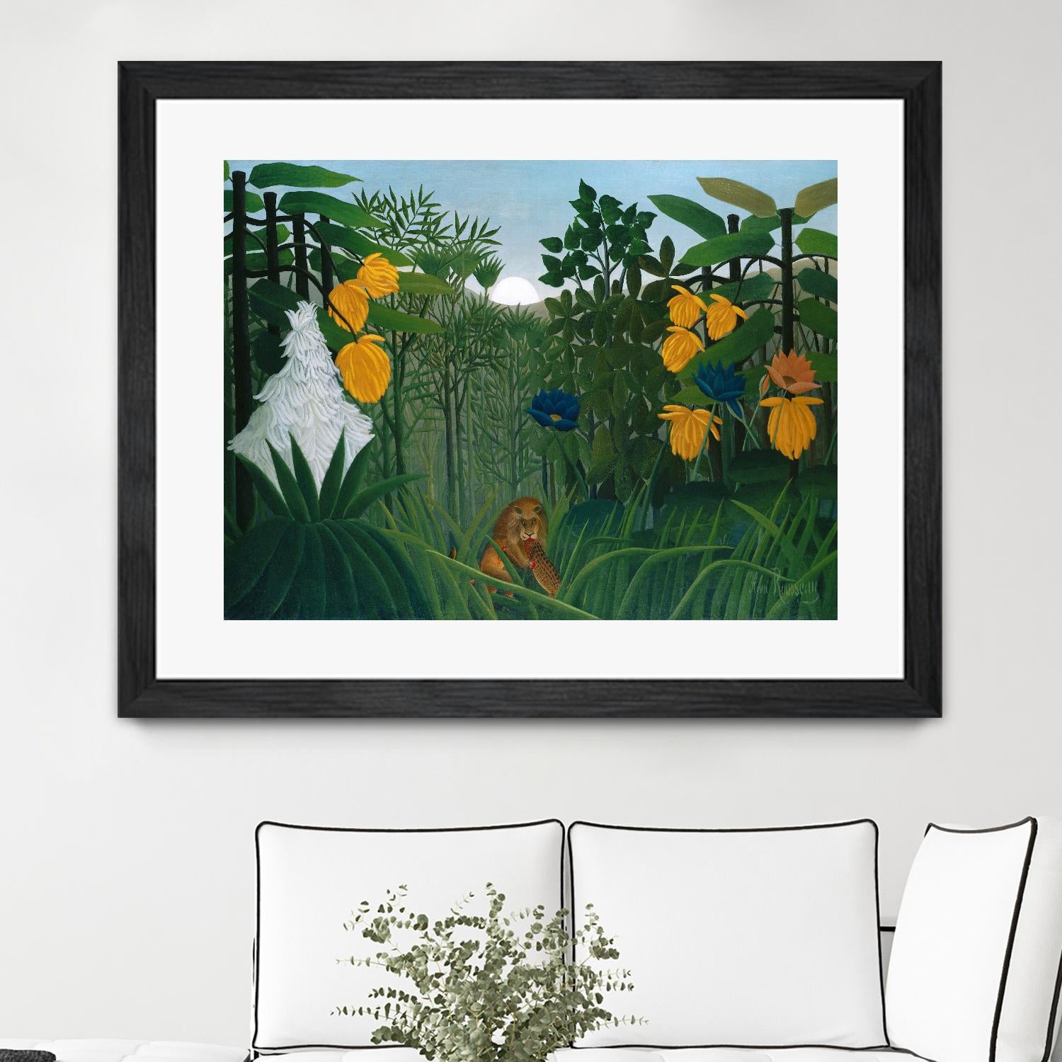 The Repast of the Lion by Henri Rousseau on GIANT ART - multicolor museum; landscapes; animals